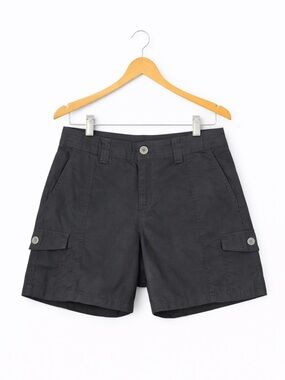 Style & Co Black Cargo Shorts Women’s 12 Petite Mid-Rise Stretch